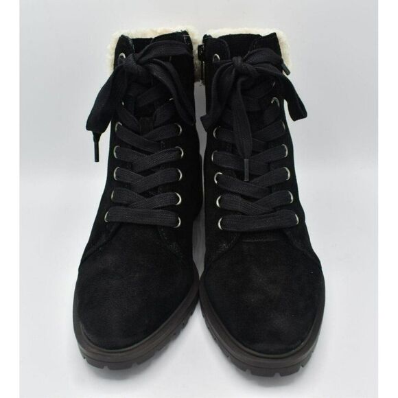 Lucky Brand Womens Size 8 Jacenia Shearling Suede Black Fashion Winter Boots - Picture 2 of 11